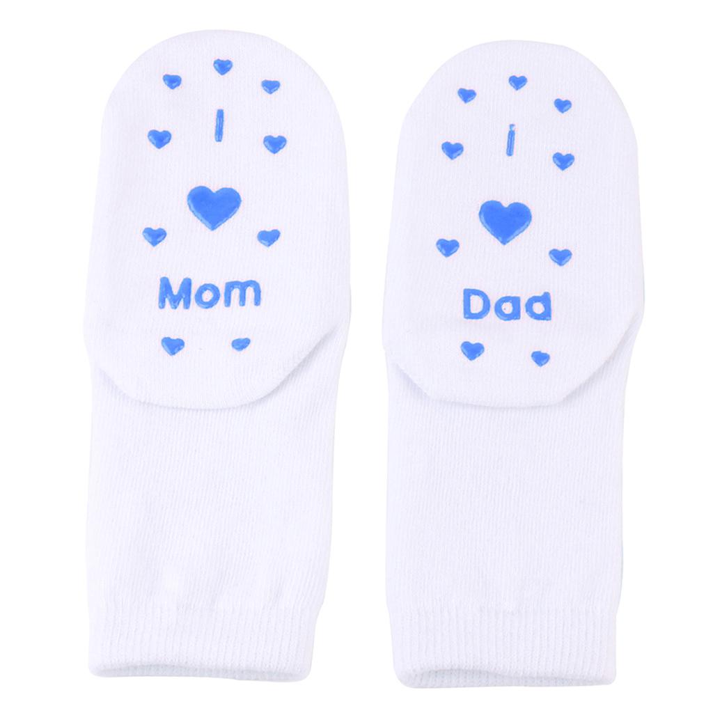 Cotton Baby Socks Candy Color Anti Slip Socks Newborn Toddler 0-2T Blue