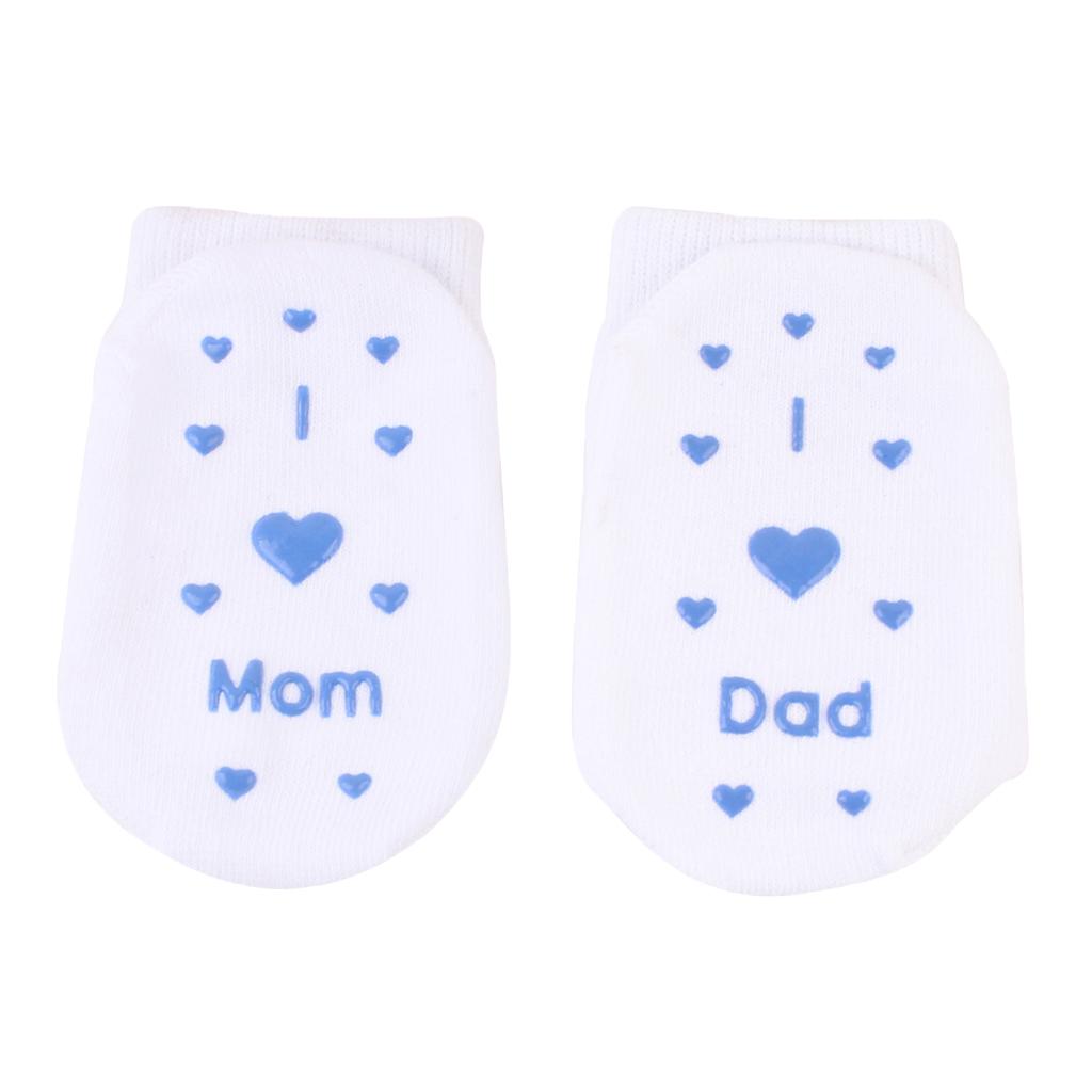 Cotton Baby Socks Candy Color Anti Slip Socks Newborn Toddler 0-2T Blue