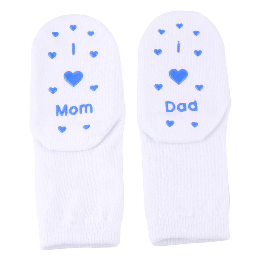 Cotton Baby Socks Candy Color Anti Slip Socks Newborn Toddler 0-2T Blue