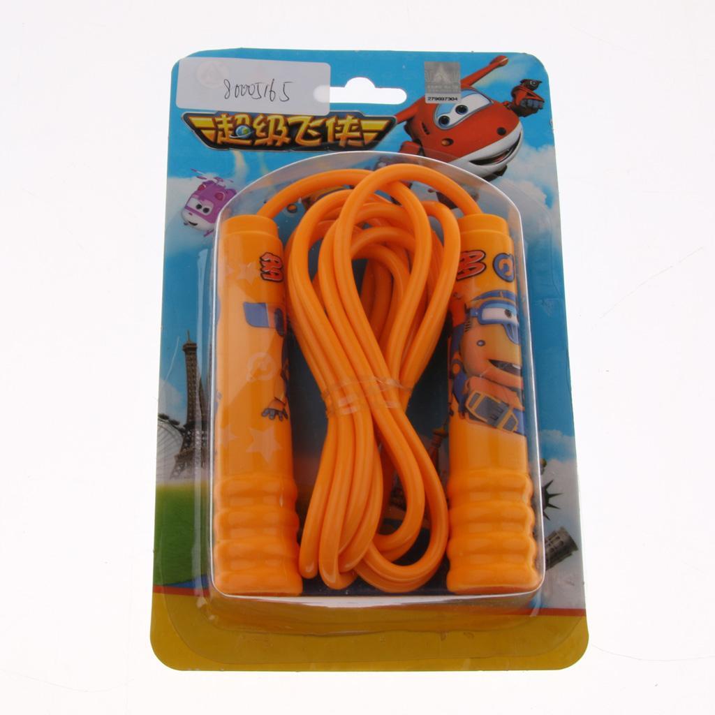 Super Wings Cartoon PVC Speed Jump Skipping Rope Outdoor Sport Good Toy Donnie