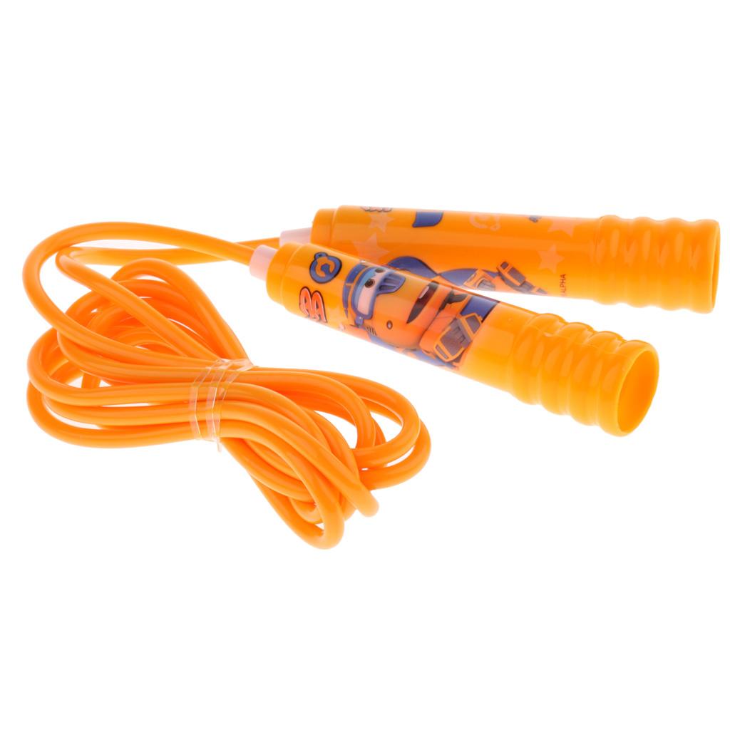 Super Wings Cartoon PVC Speed Jump Skipping Rope Outdoor Sport Good Toy Donnie