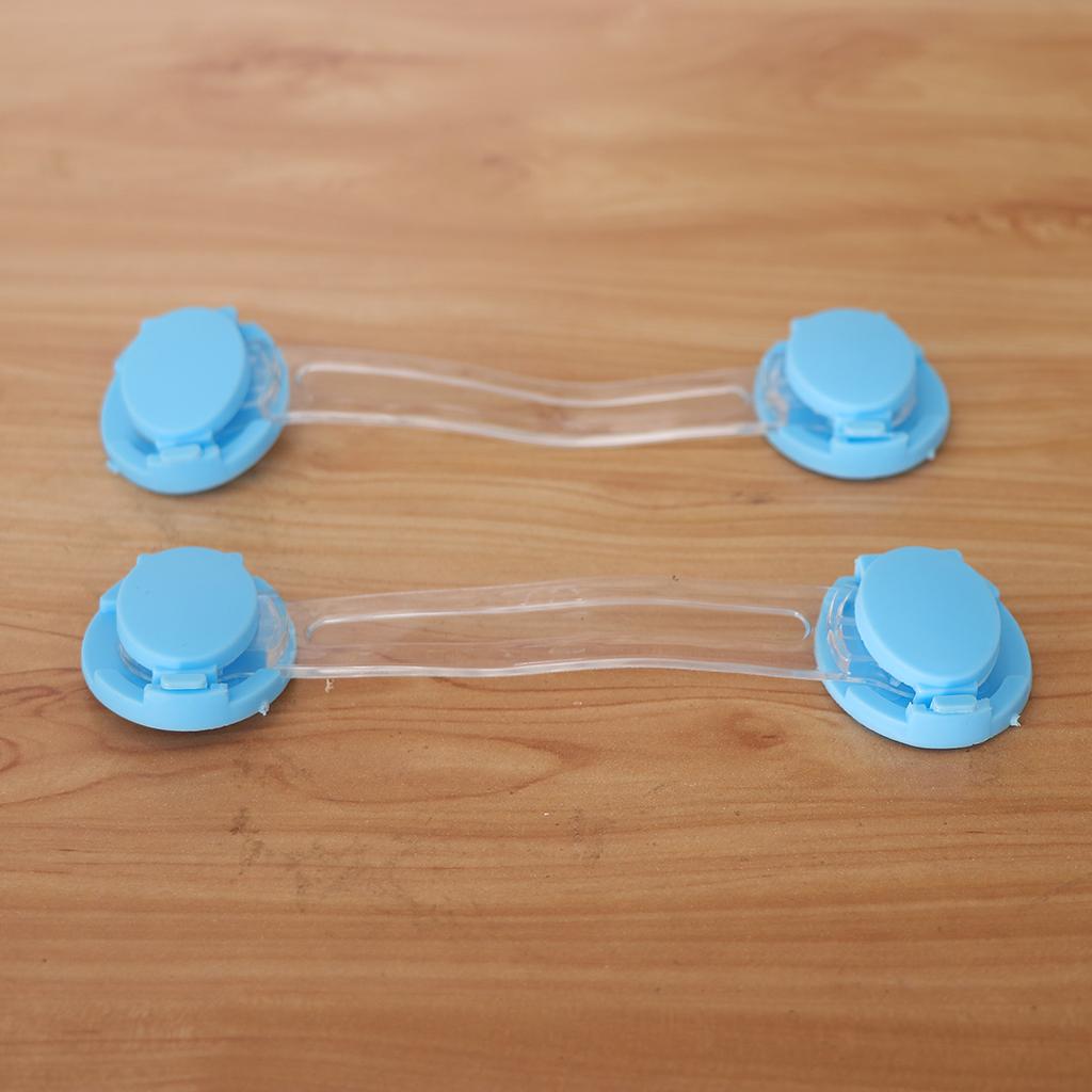 10Pcs Multi-Functional Baby-Proof Safety Lock for Cabinets Drawers Blue