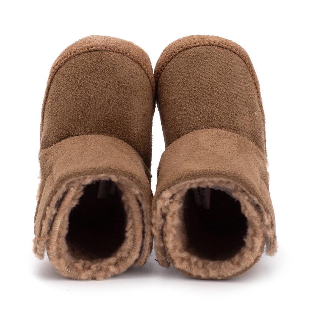 Winter Kids Cotton Shoes Non-Slip Warm Baby Boots  Brown for 9-12 months