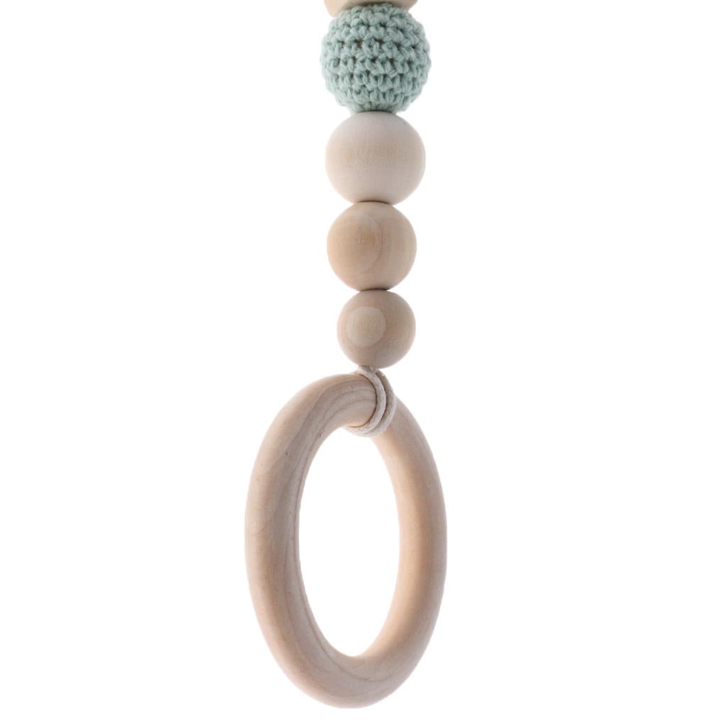 Baby Teething Ring Teether Safety Wooden Natural Sensory Toys Style5