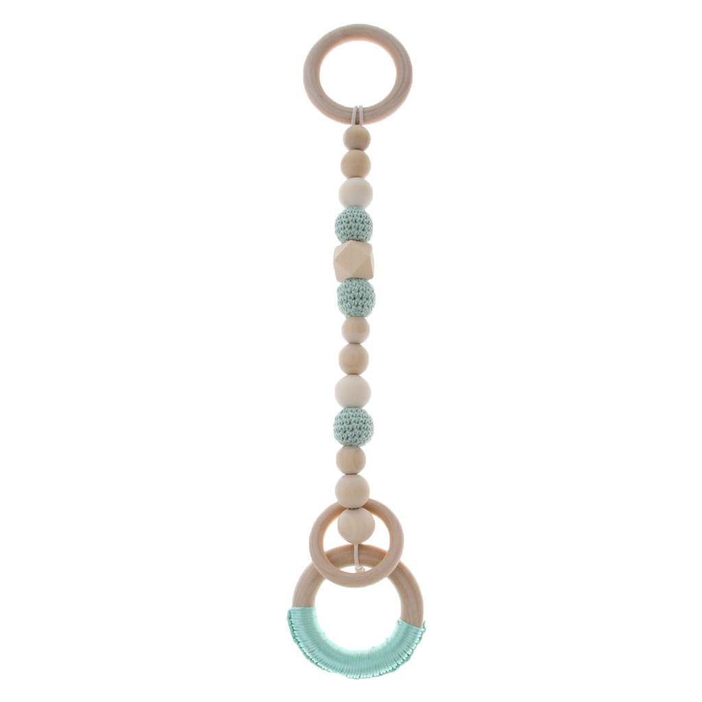 Baby Teething Ring Teether Safety Wooden Natural Sensory Toys Style5