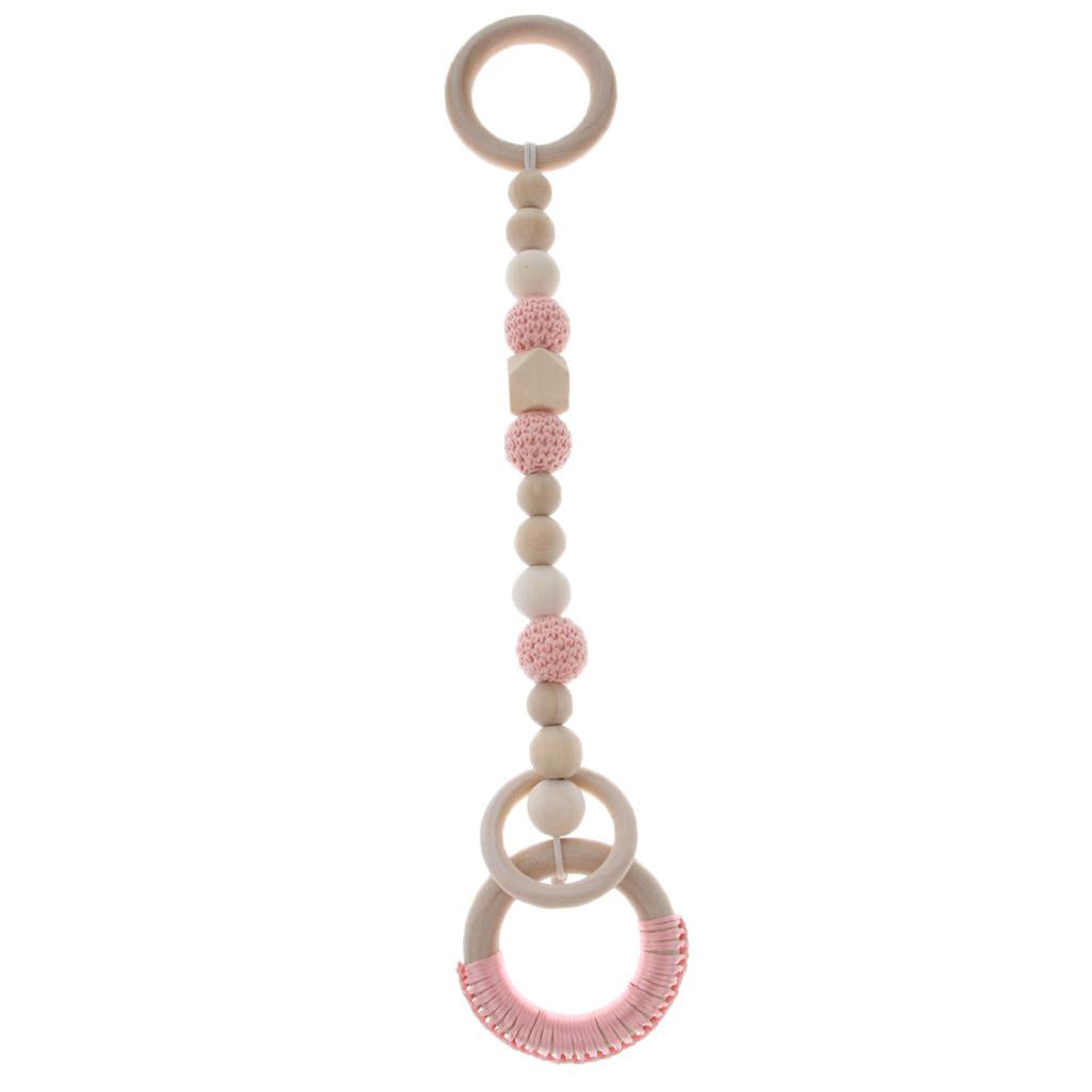 Baby Teething Ring Teether Safety Wooden Natural Sensory Toys Style7