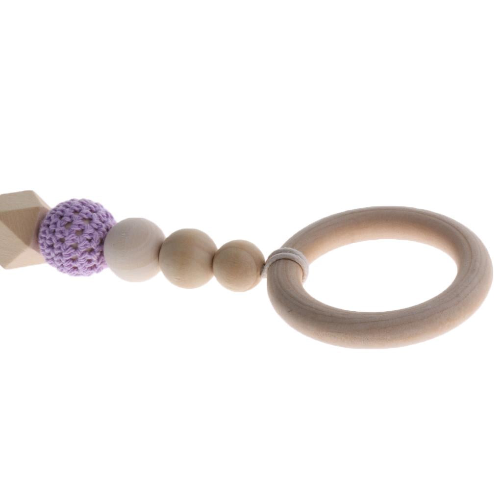 Baby Teething Ring Teether Safety Wooden Natural Sensory Toys Style8