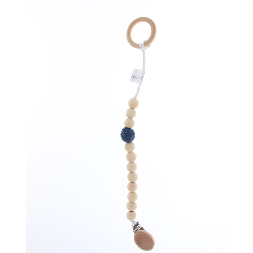 Wooden Beads Dummy Clips Holder Pacifier Clips Soother Chains Style4