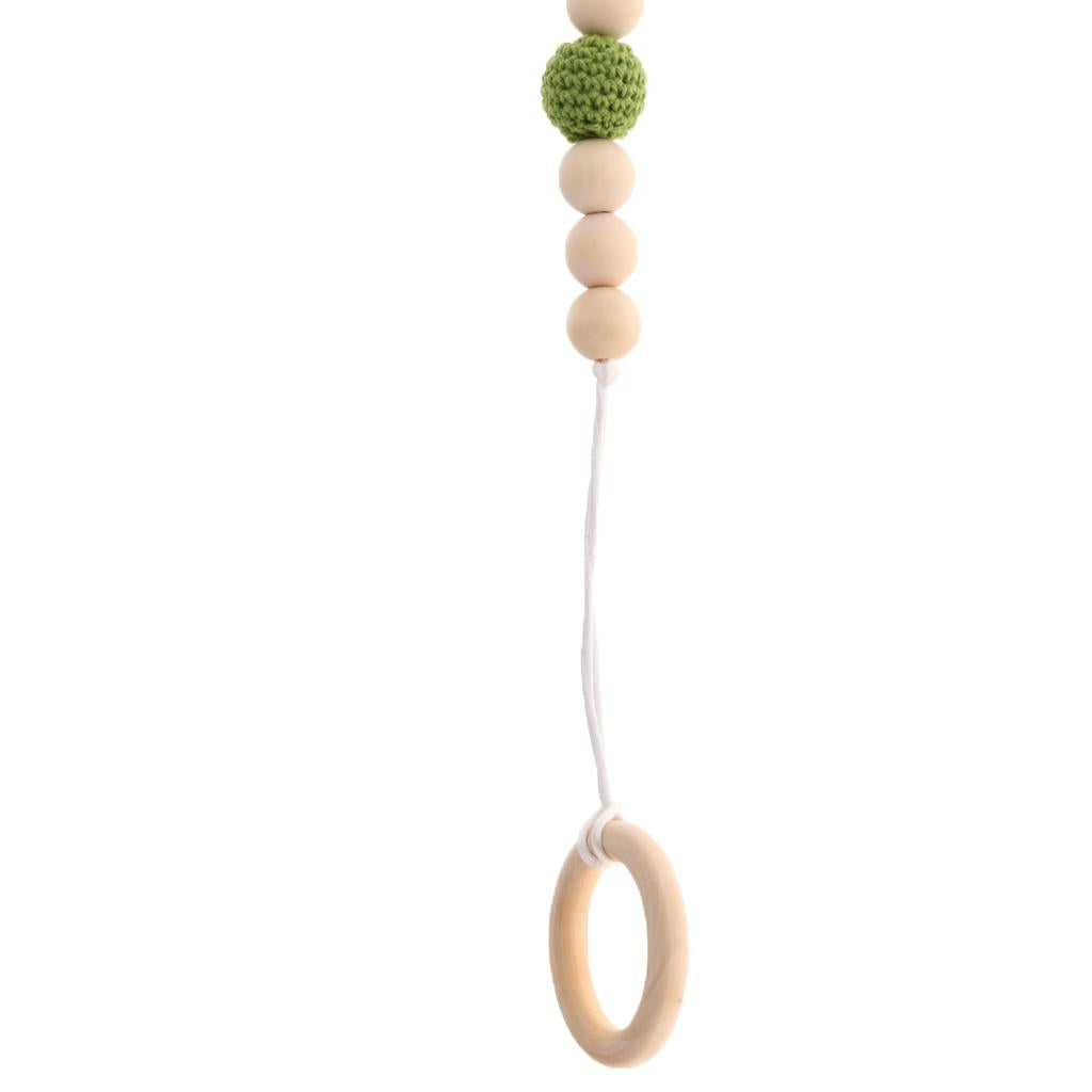 Neboron Wooden Pacifier Chain Holders Clip Baby Teething Toy Style 3