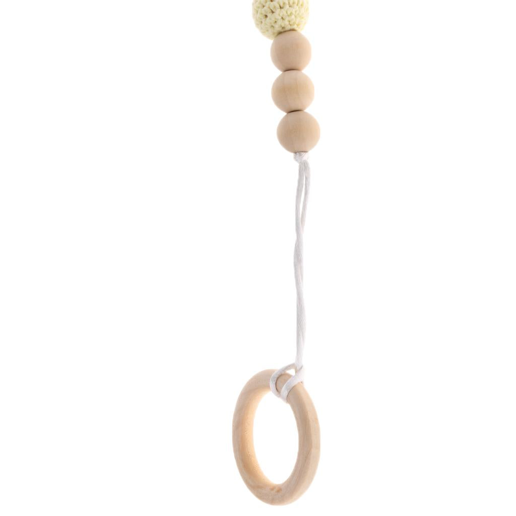 Neboron Wooden Pacifier Chain Holders Clip Baby Teething Toy Style 5