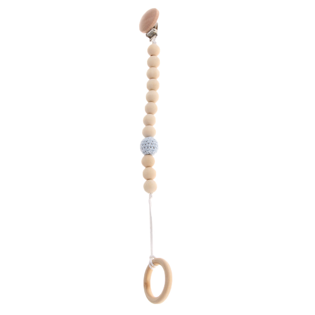 Neboron Wooden Pacifier Chain Holders Clip Baby Teething Toy Style 9