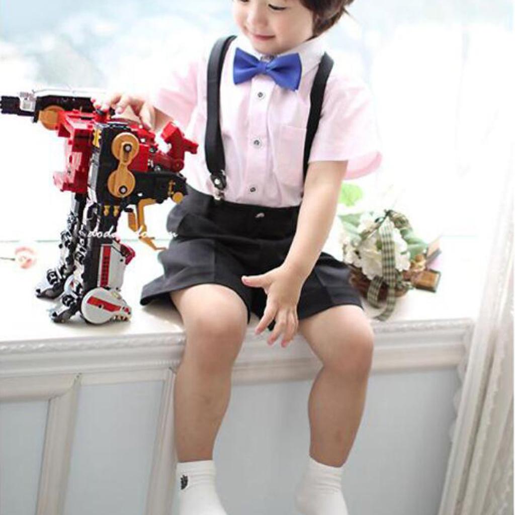 10Pcs Children Classic Pre-Tied Bow Tie Formal Solid Tuxedo Blue