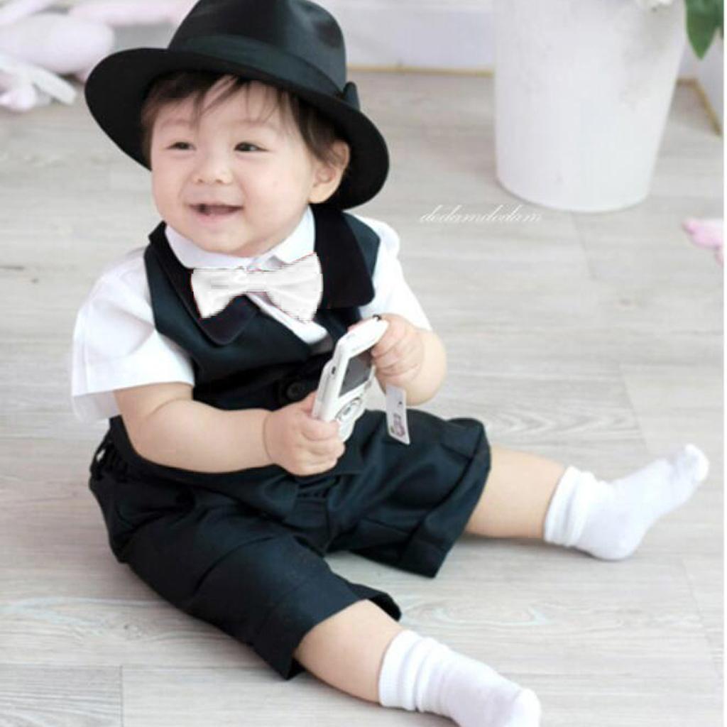 10Pcs Classic Pre-Tied Bow Tie Formal Solid Tuxedo for Children White