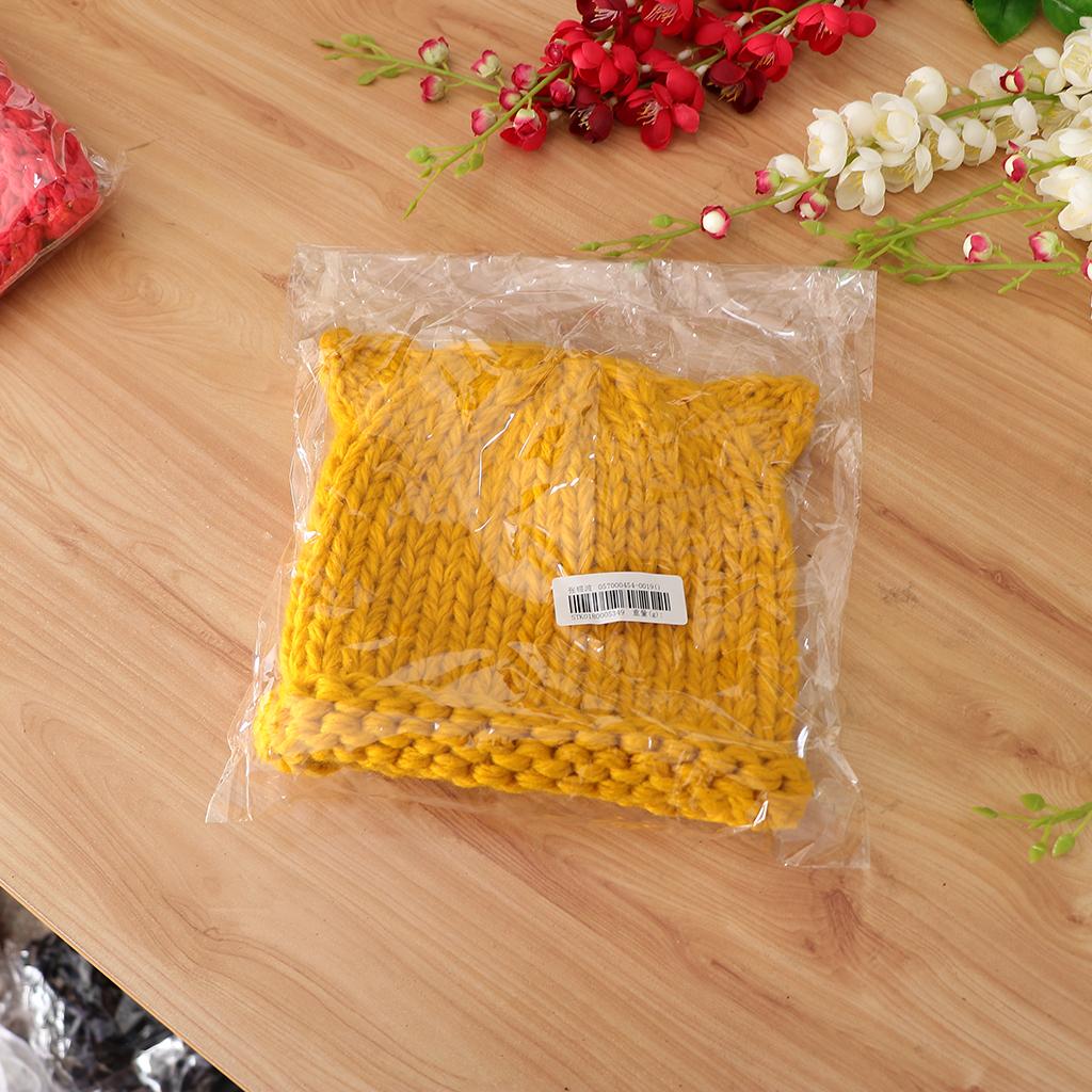 Soft Infant Toddler Winter Hat Knitted Baby Beanies Winter Caps Yellow