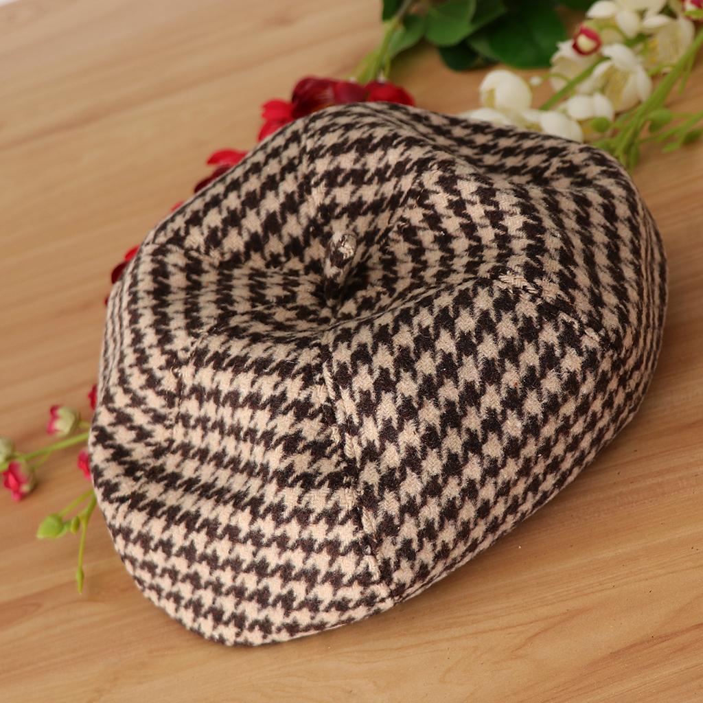 Baby Kids Beret Hat Toddler Cotton Soft Warm Plain Cap 1-3Year Brown