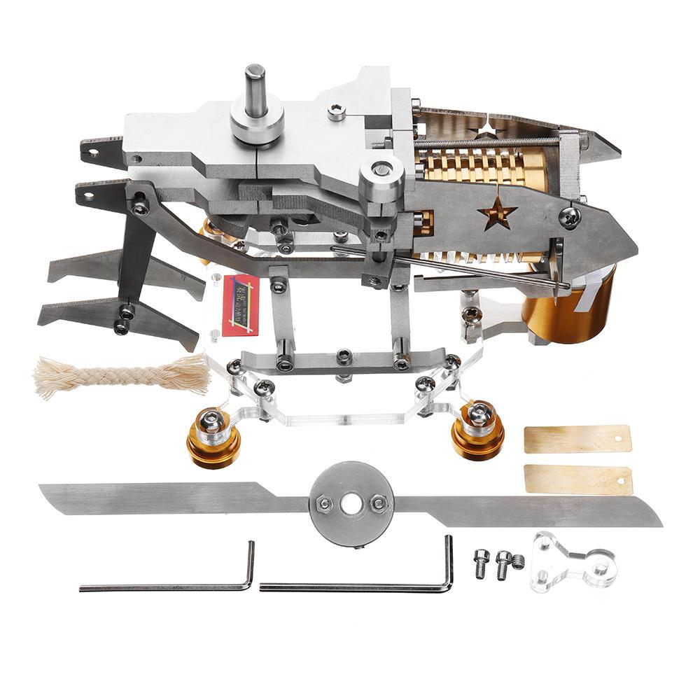 Helicopter Hot Air Stirling Engine Model, Stainless Steel Construction, Electricity Generator