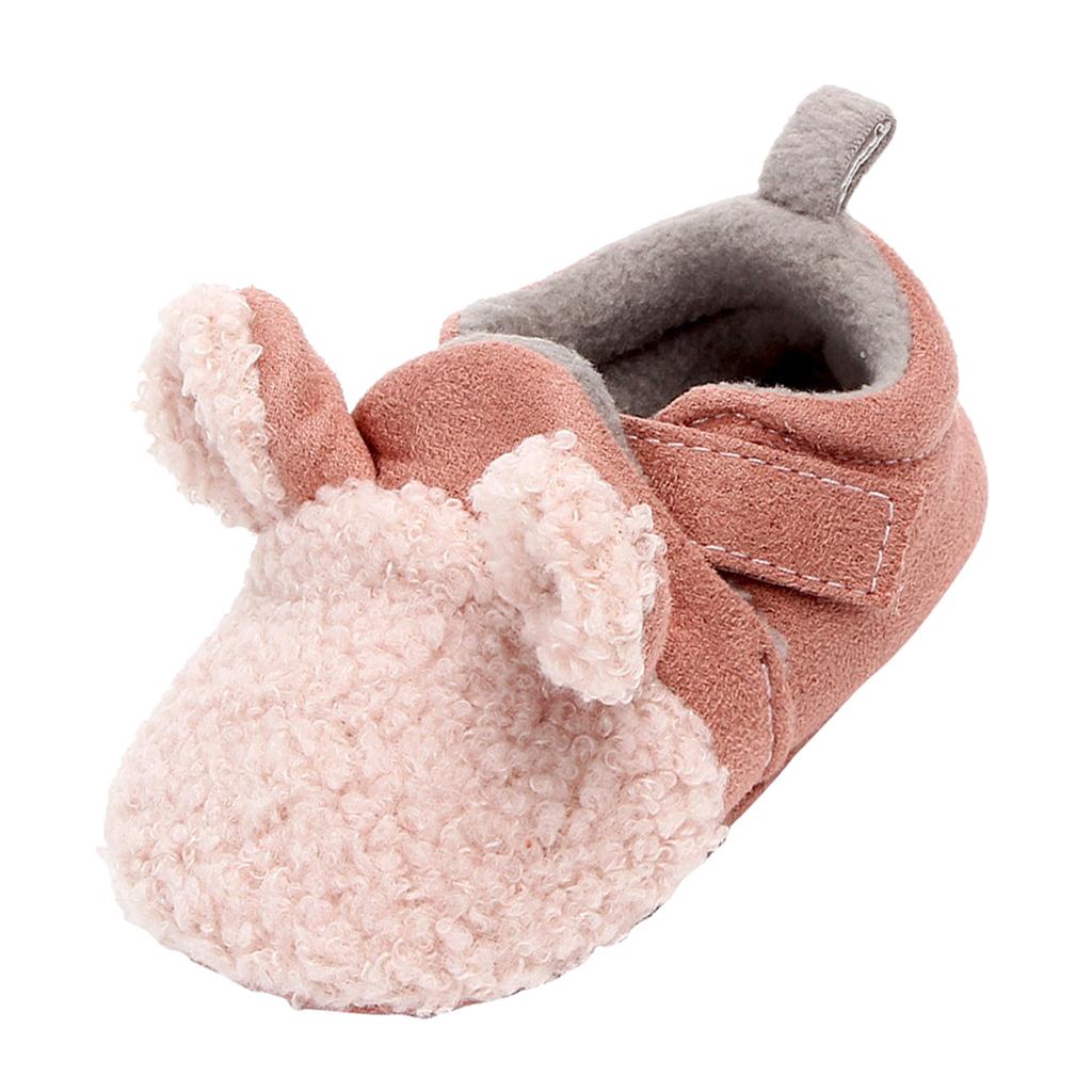 Baby Soft Sole Shoes Sneakers Winter Warm Boots Trainer 3-6Months Pink