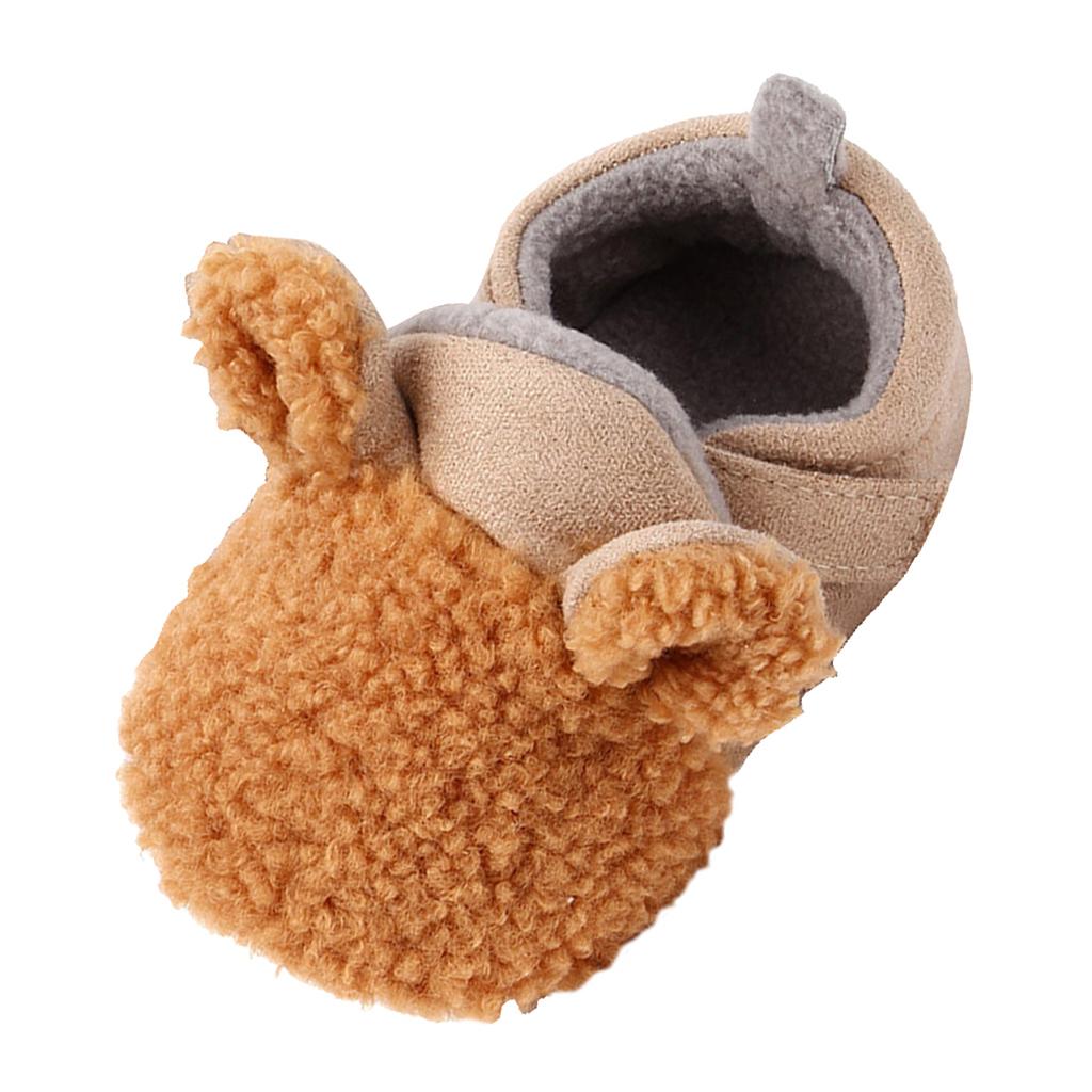 Baby Soft Sole Shoes Sneakers Winter Warm Boots Trainer 9-15Months Brown