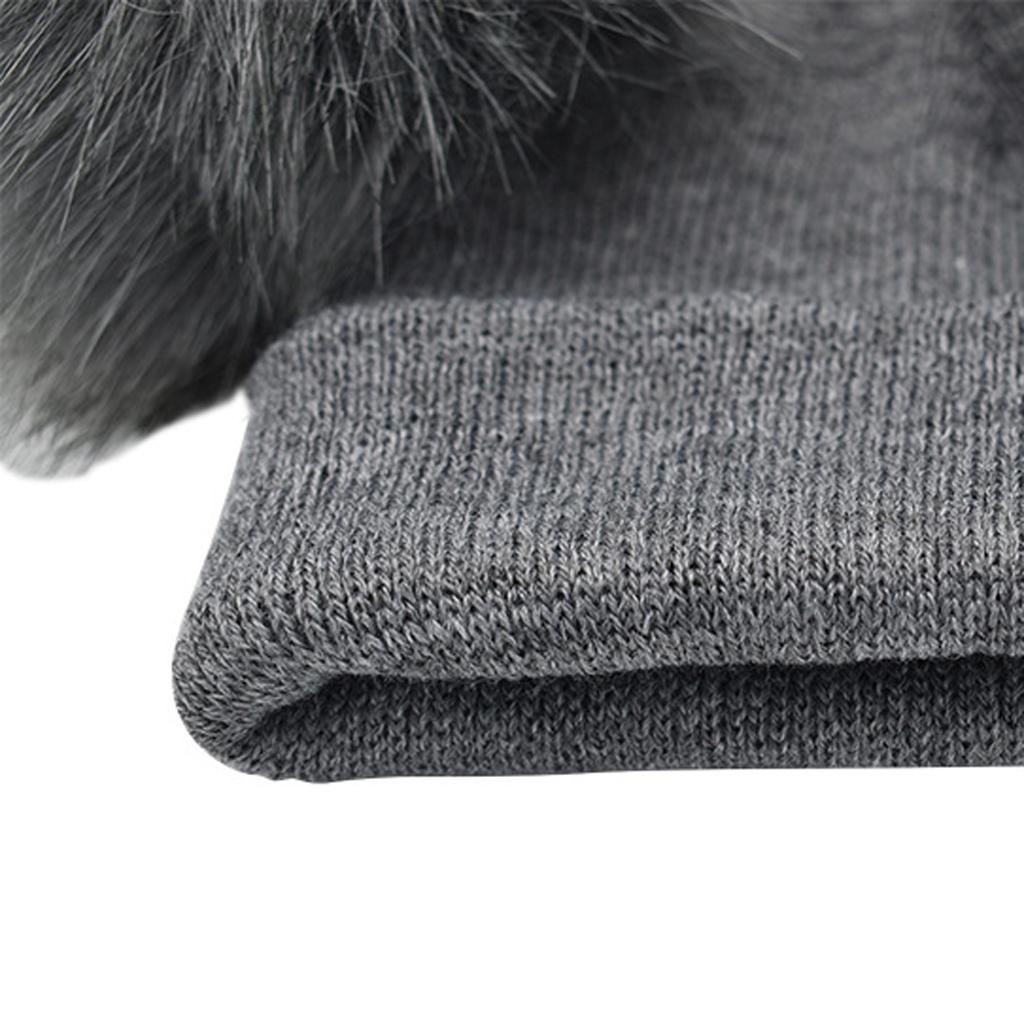 Baby Beanie Hat Cap Winter Warm Double Pom Bobble Knit Ski Grey for Baby