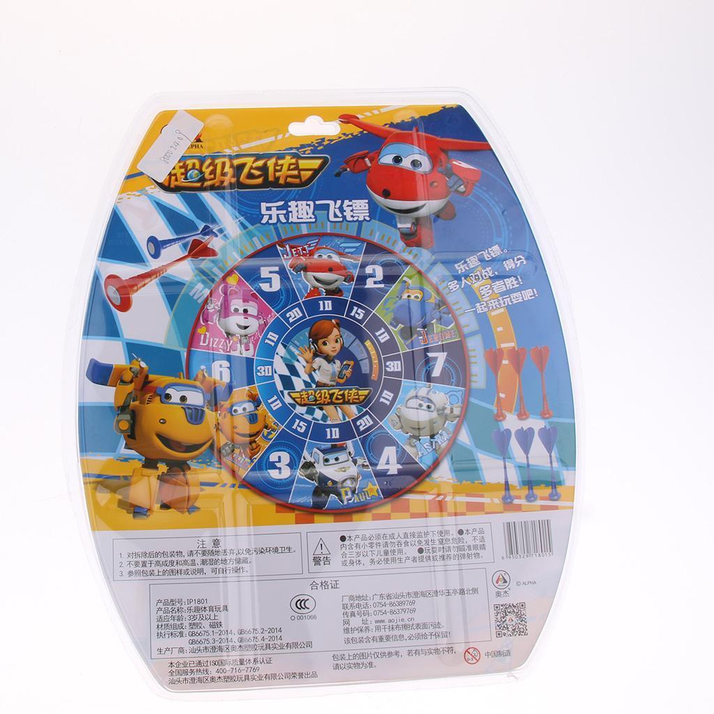 Super Wings Magnetic Dart Set with 12inch Dart Board 8 Magnet Darts Kids Toy