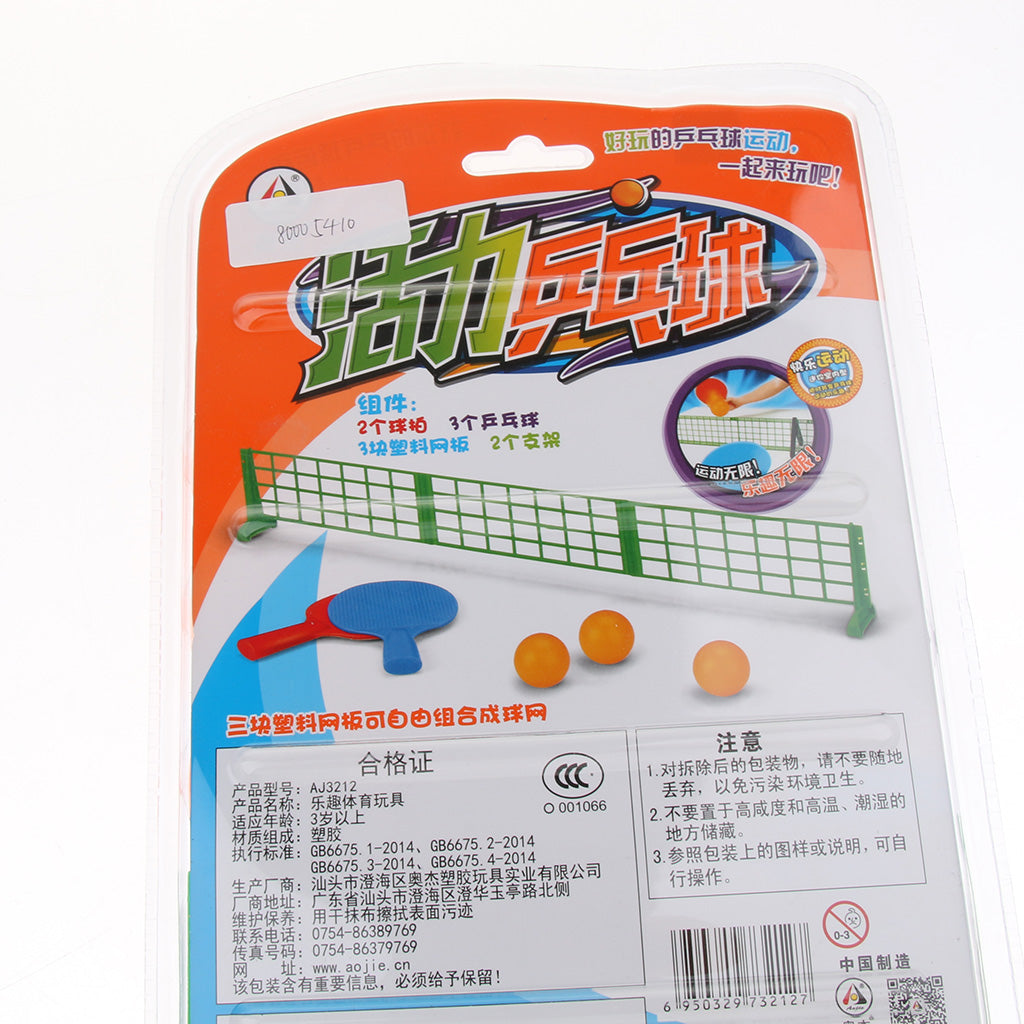 DIY Net Board Plastic Ping-pong Ball Table Tennis Set Kids Sports Game Toy