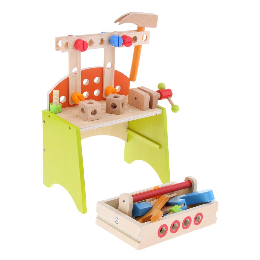 Wooden Tools Set Box Toy Children Kids Play House Simulation Repair Kit