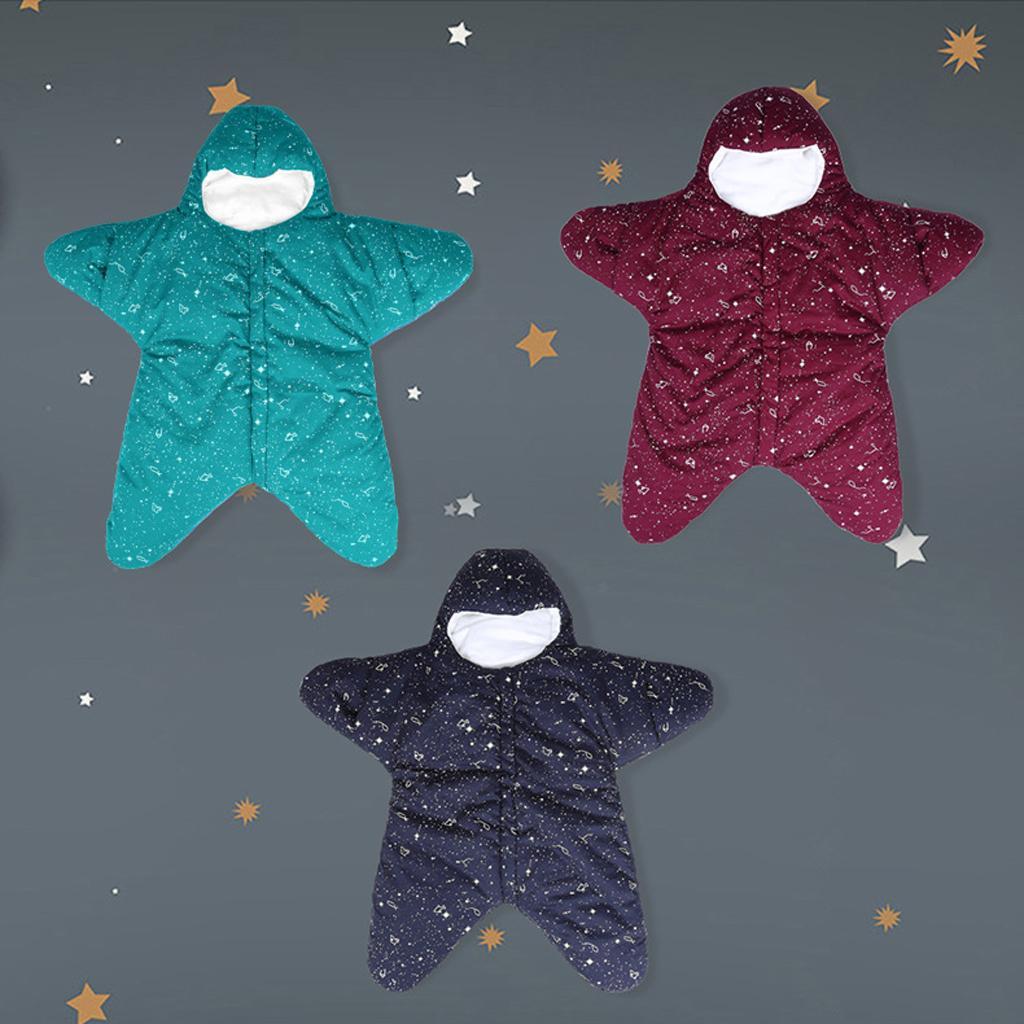 Newborn Infant Sleeping Bag Baby Starfish Swaddle Blanket Sleep Bed Wrap 6-20Months Blue