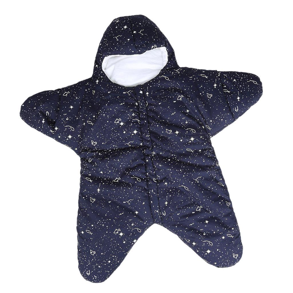 Newborn Infant Sleeping Bag Baby Starfish Swaddle Blanket Sleep Bed Wrap 0-8Months Blue