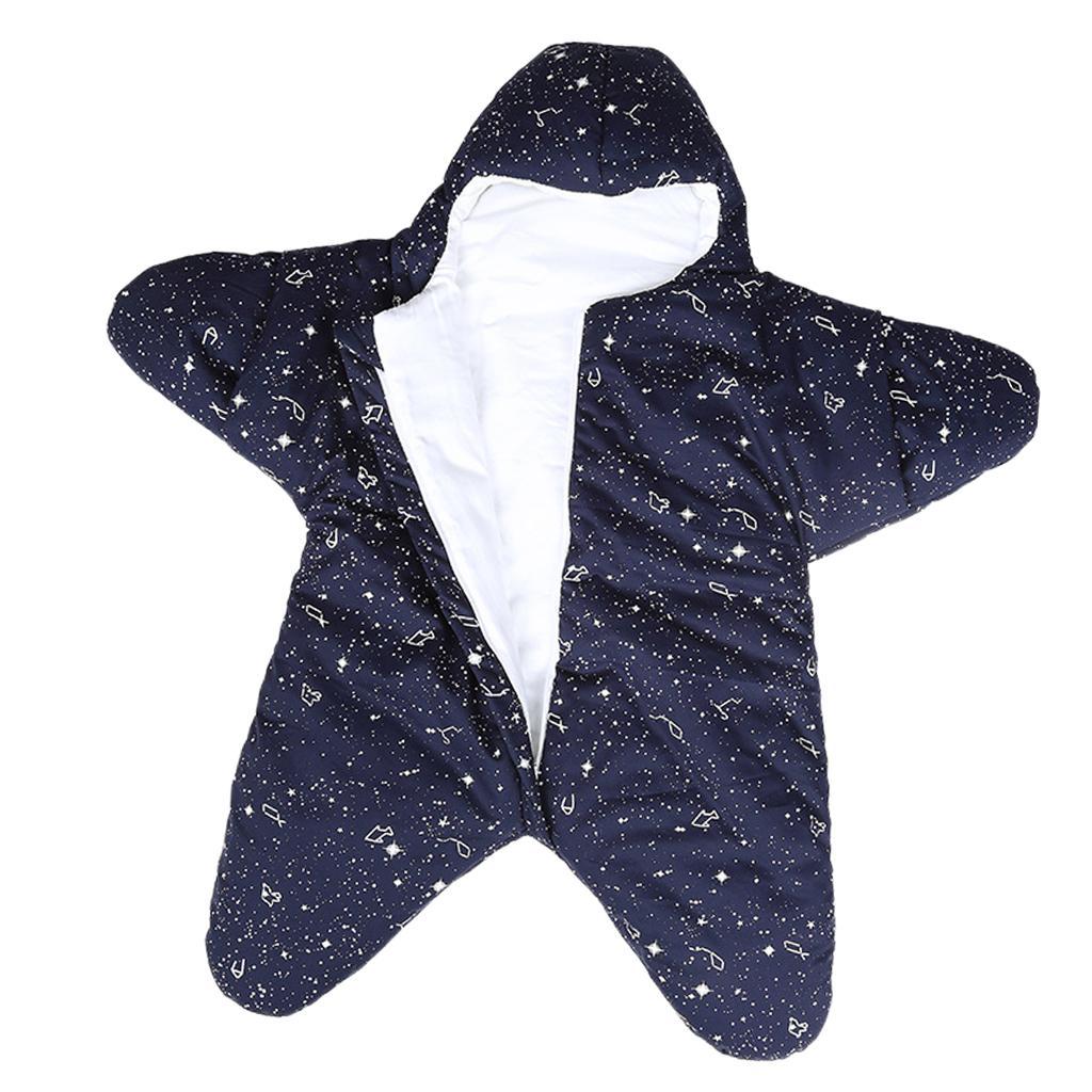 Newborn Infant Sleeping Bag Baby Starfish Swaddle Blanket Sleep Bed Wrap 0-8Months Blue