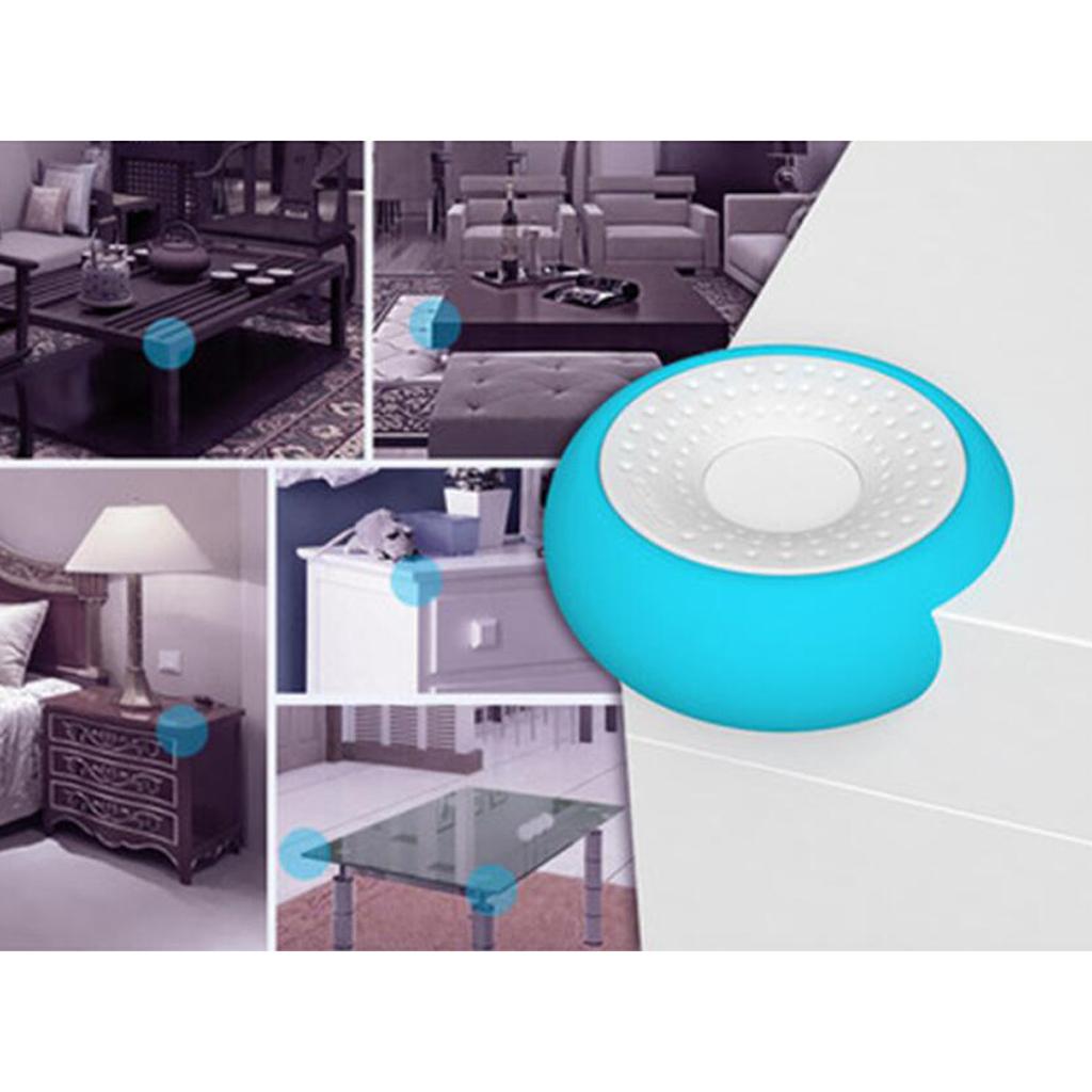 4 pieces Table Corner Edge Guard Cushion Baby Safety Bumper Protector Blue