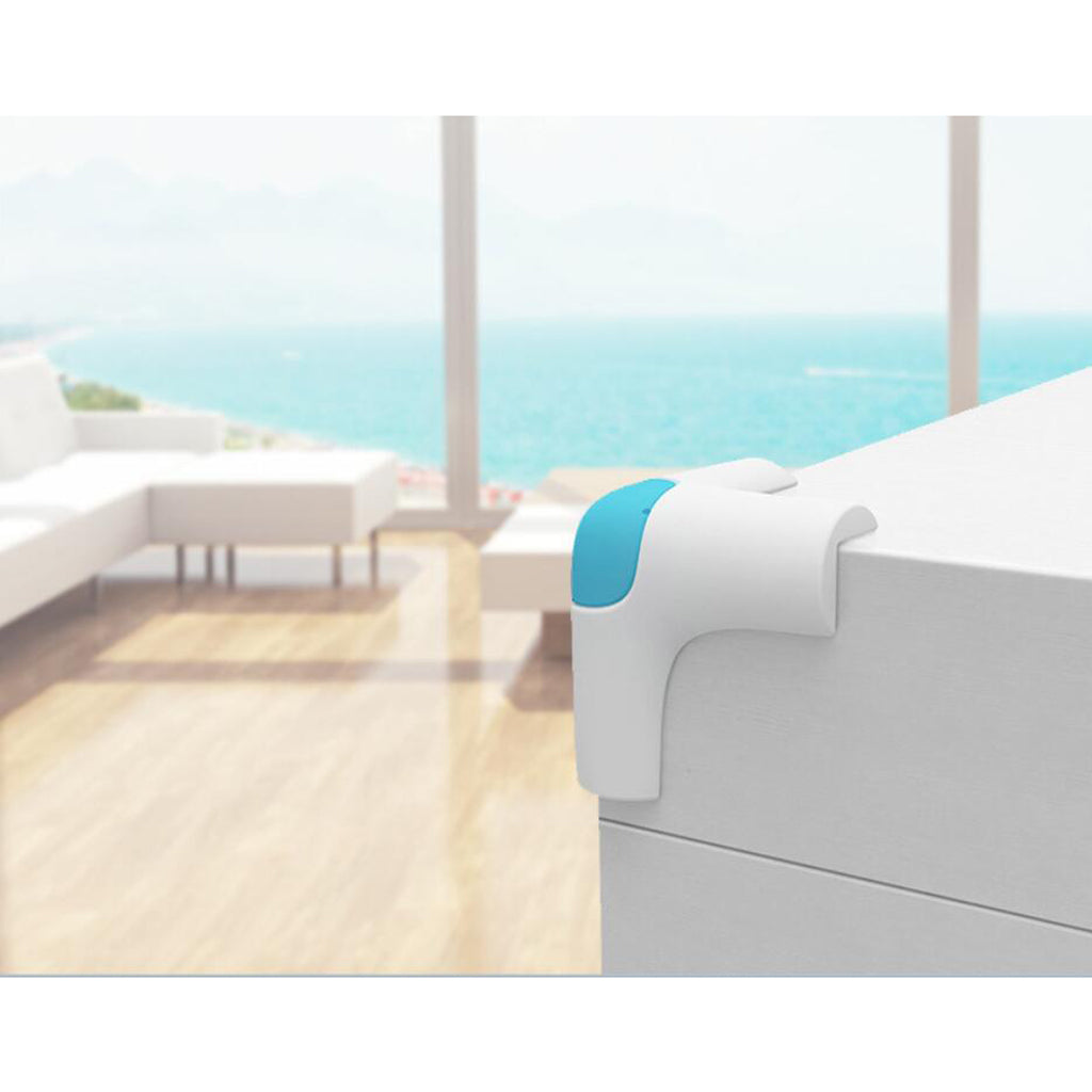 Pack of 4 Baby Proofing Edge & Corner Guards Corner Protector T Shape Blue