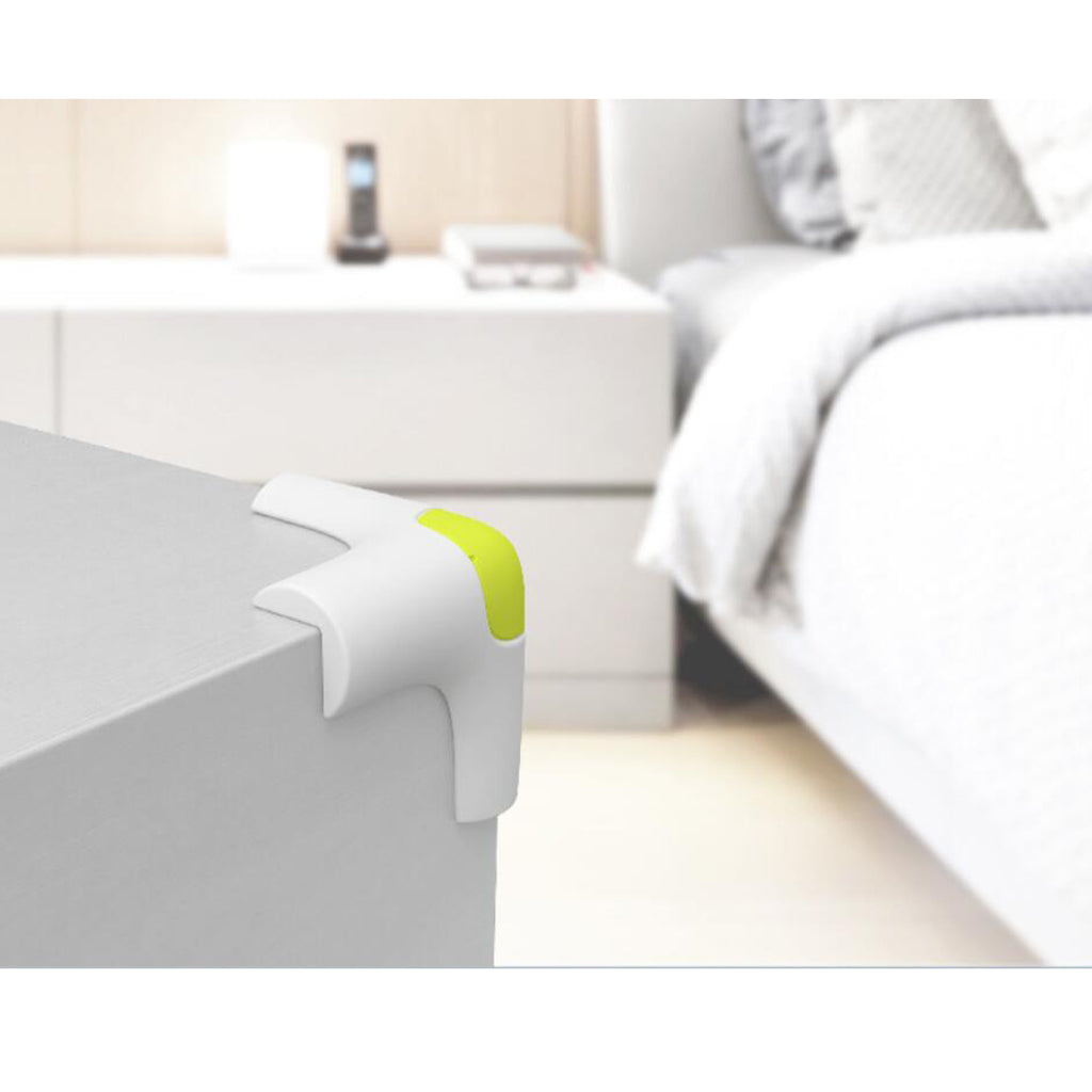 Pack of 4 Baby Proofing Edge & Corner Guards Corner Protector T Shape Green