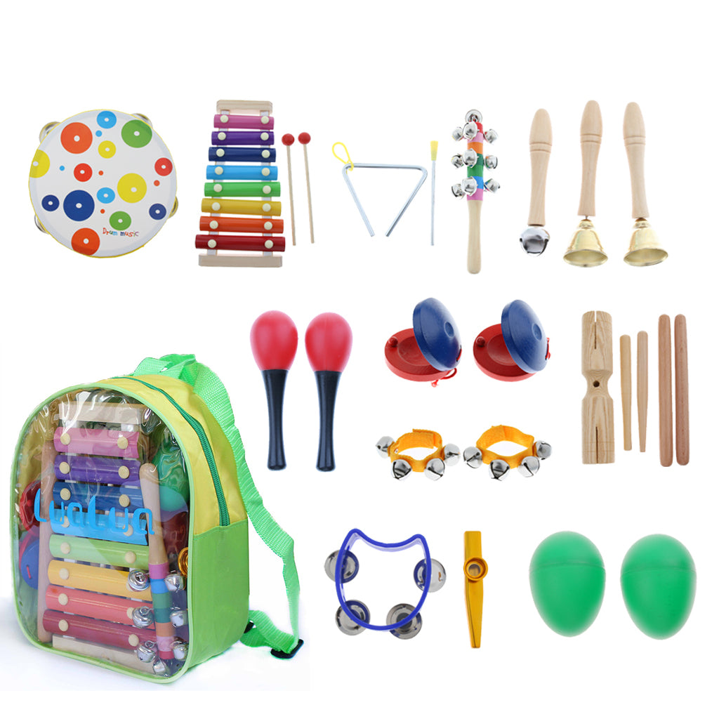 Set of Orff Wooden Kids Toy Percussion Instrument Parts Gift for Teaching