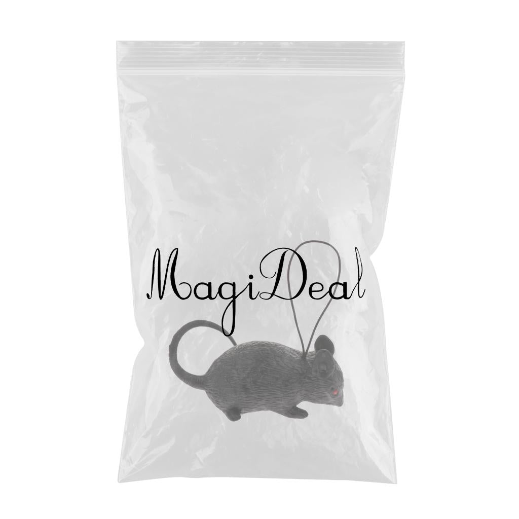 Mini Rubber Mouse Simulation Rat False Lifelike Mouse Model Toy Black