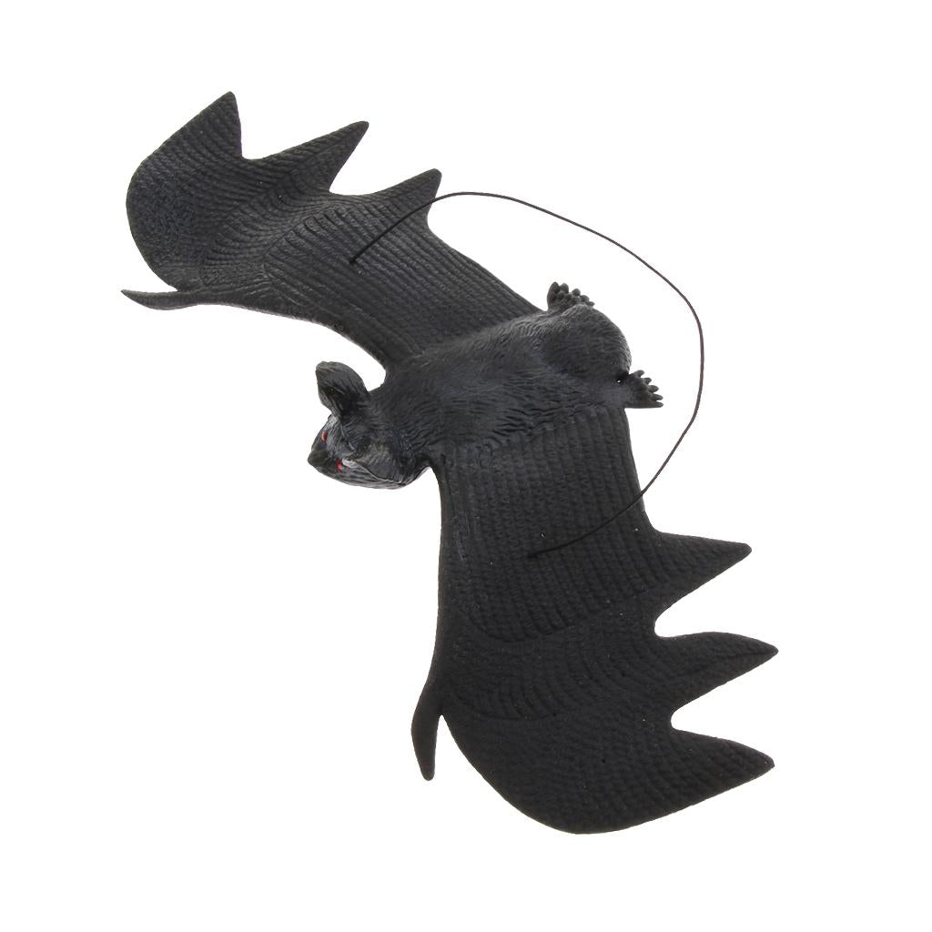 Hanging Bats Realistic Looking Novelty Toys for Party Decoration Black