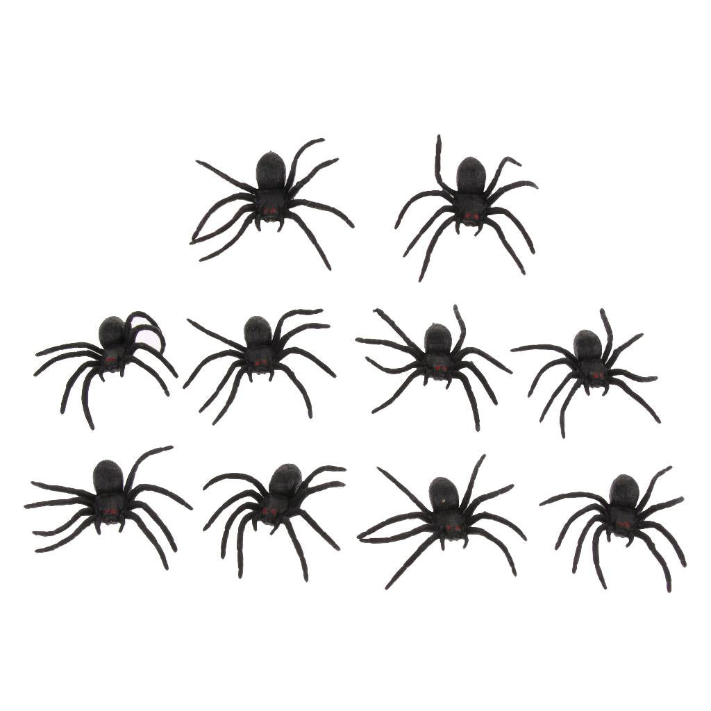 10 Spiders Party Favor for Costume Party Carnivals Halloween Joking Decor