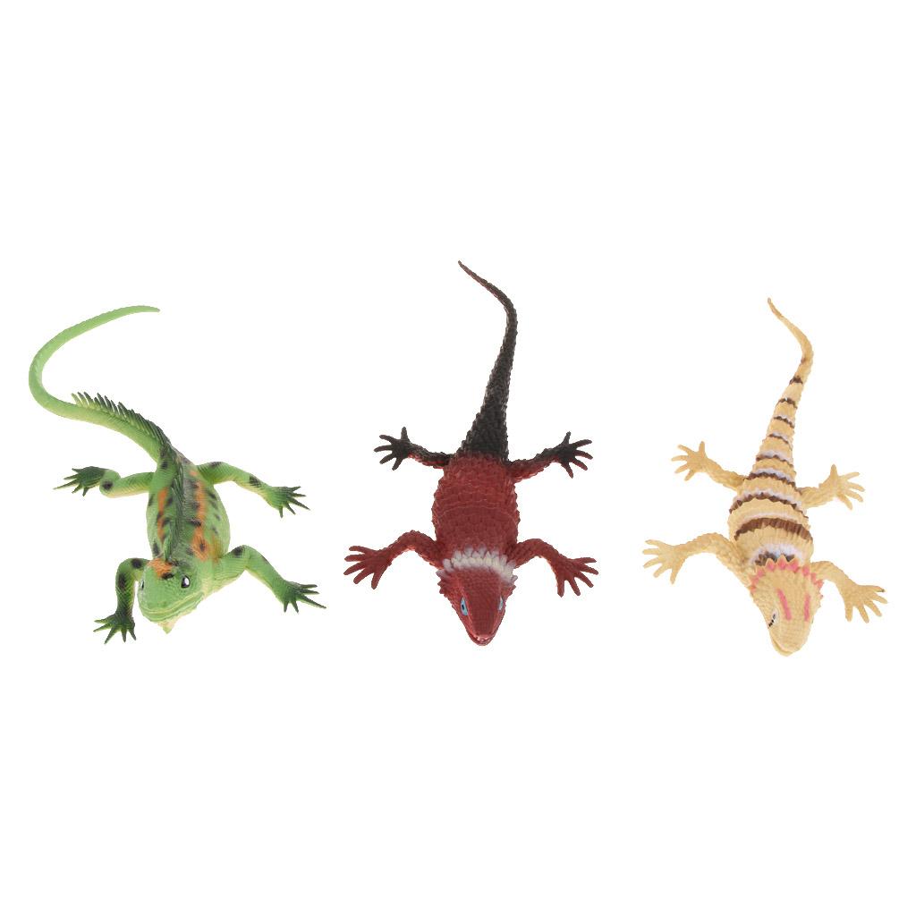 6Pcs Simulation Lizard Crocodile Wildlife Animal Model Toy Kids Gift Nature