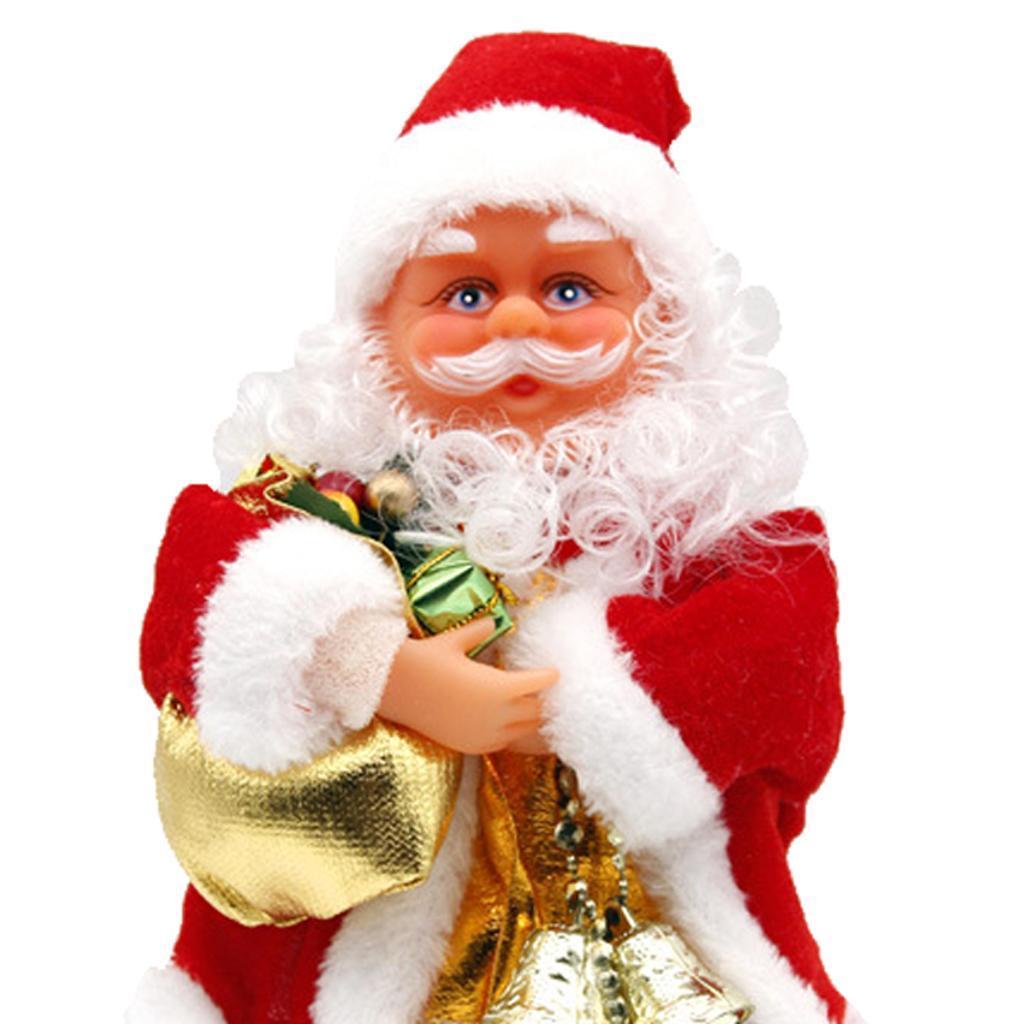 Animated Musical Dancing Bells Santa Claus Christmas Doll Figure Home Decor