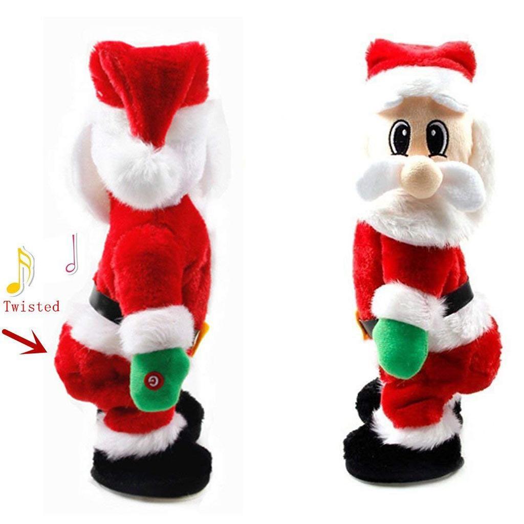 Singing Dancing Santa Claus Twirking Hips Xmas Toy Music Shaking Booty Gift