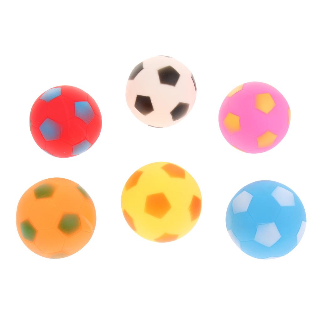 Cute Rubber Squeaky Balls Baby Toddler Bathing Toy - 6pcs Football