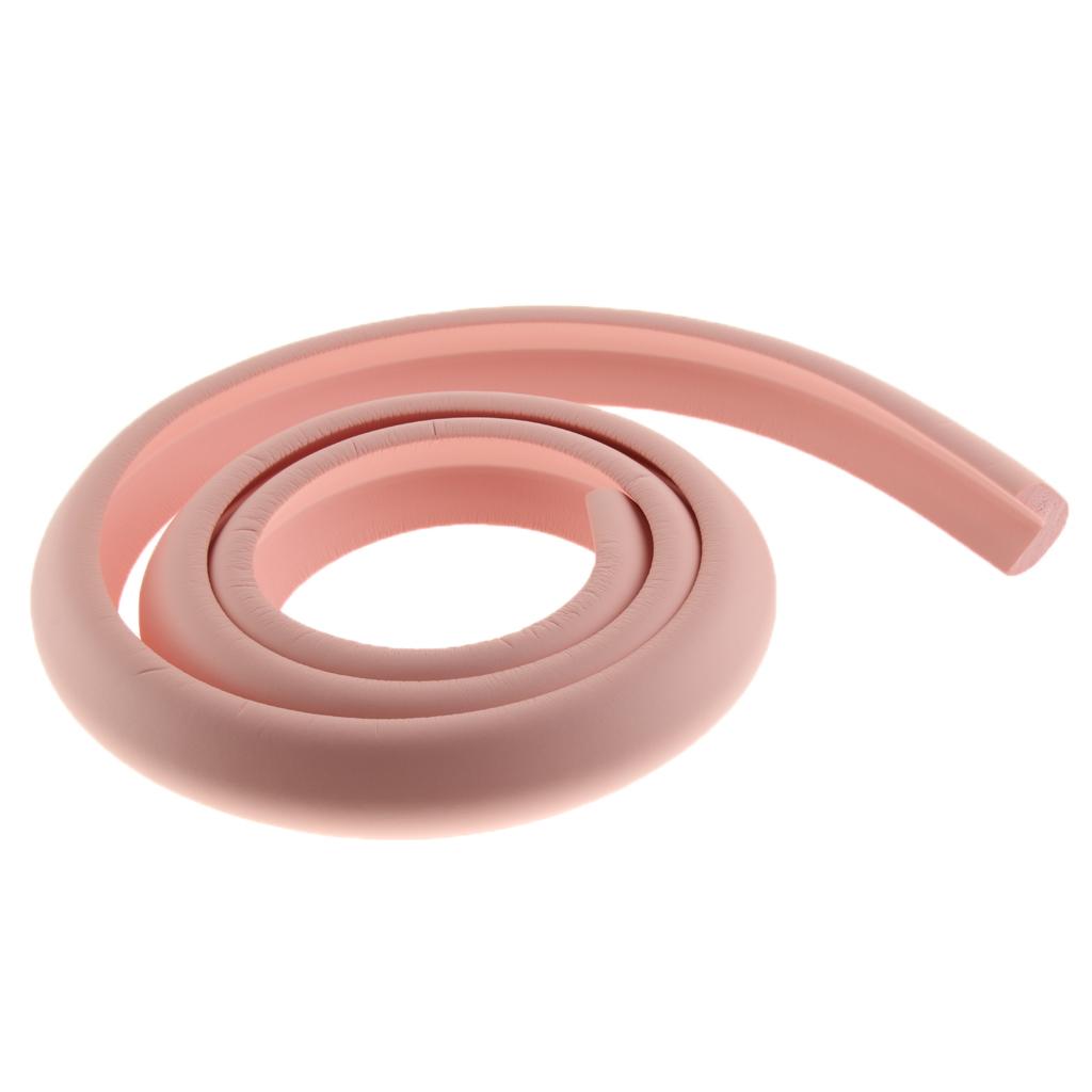 2M L Shape Rubber Strap Edge Guard Baby Safety Corner Protection Pink