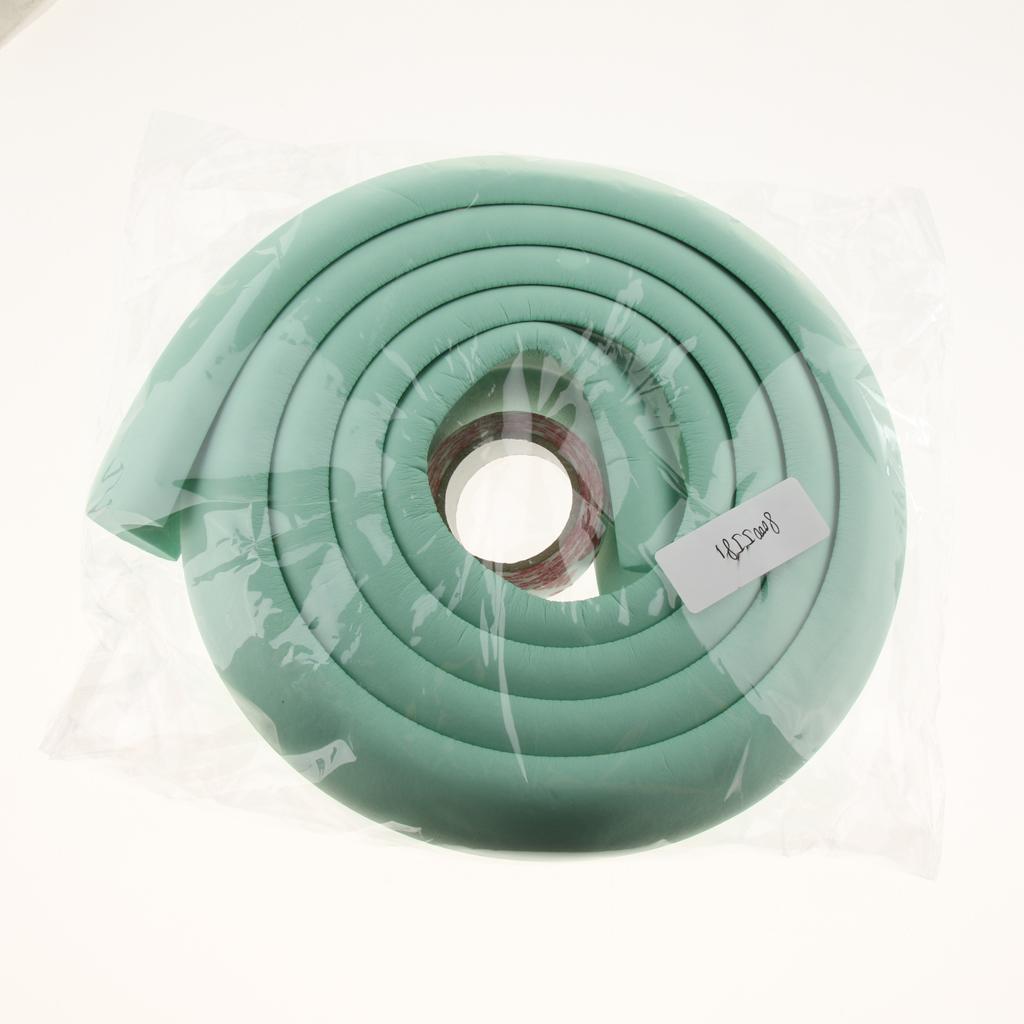 2M L Shape Rubber Strap Edge Guard Baby Safety Corner Protection Green