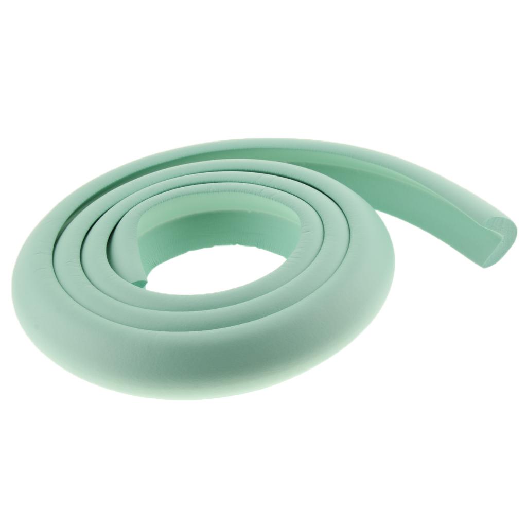 2M L Shape Rubber Strap Edge Guard Baby Safety Corner Protection Green