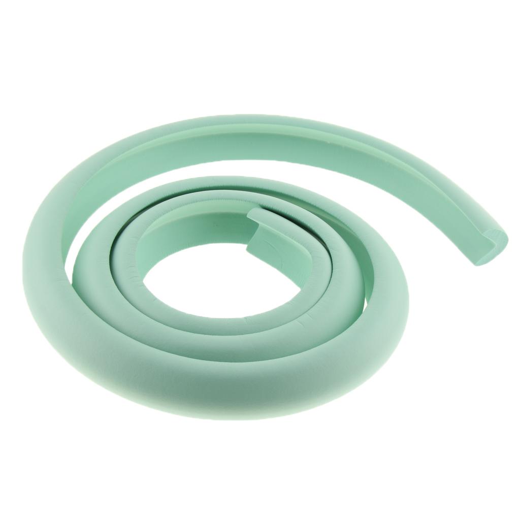 2M L Shape Rubber Strap Edge Guard Baby Safety Corner Protection Green