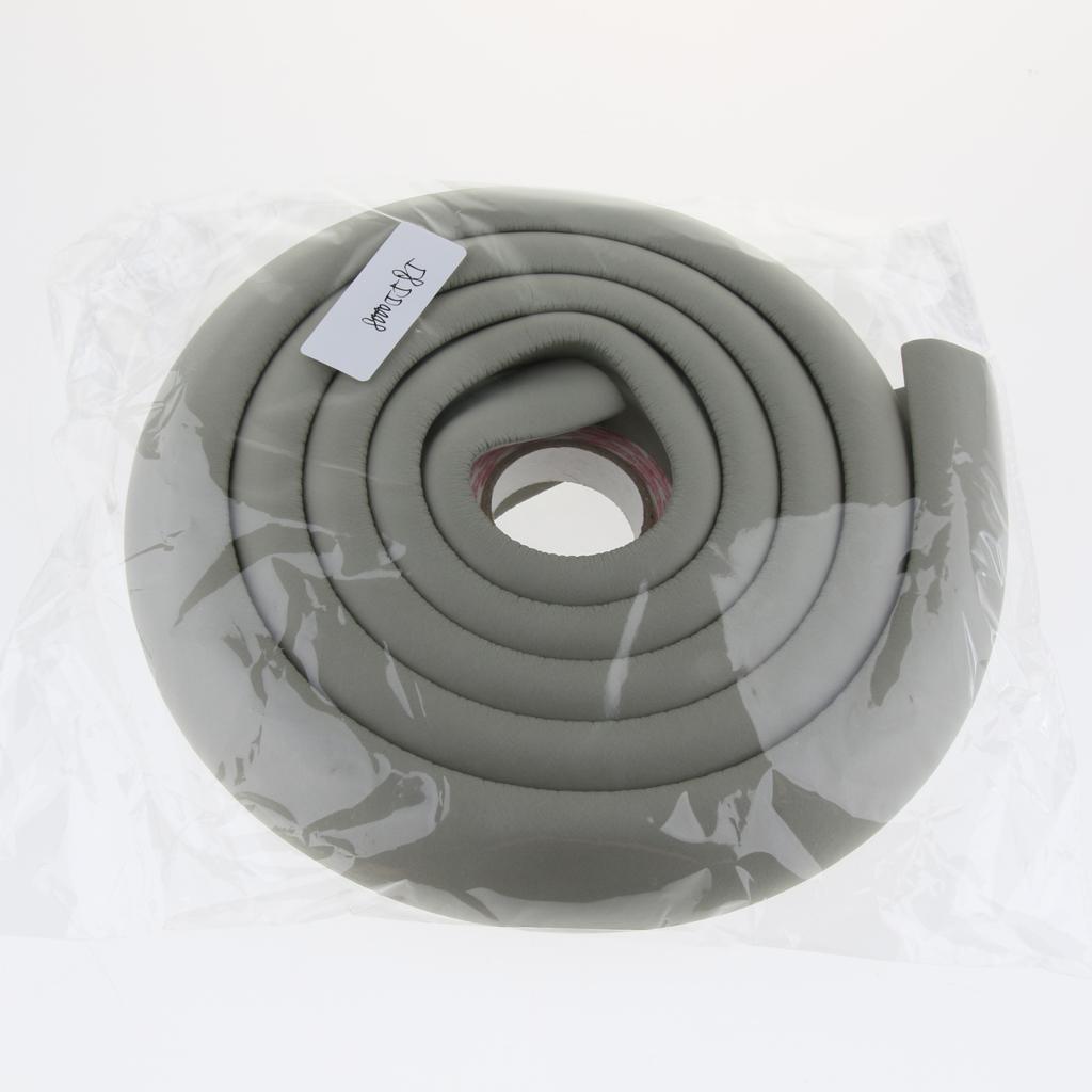 2M L Shape Rubber Strap Edge Guard Baby Safety Corner Protection Gray