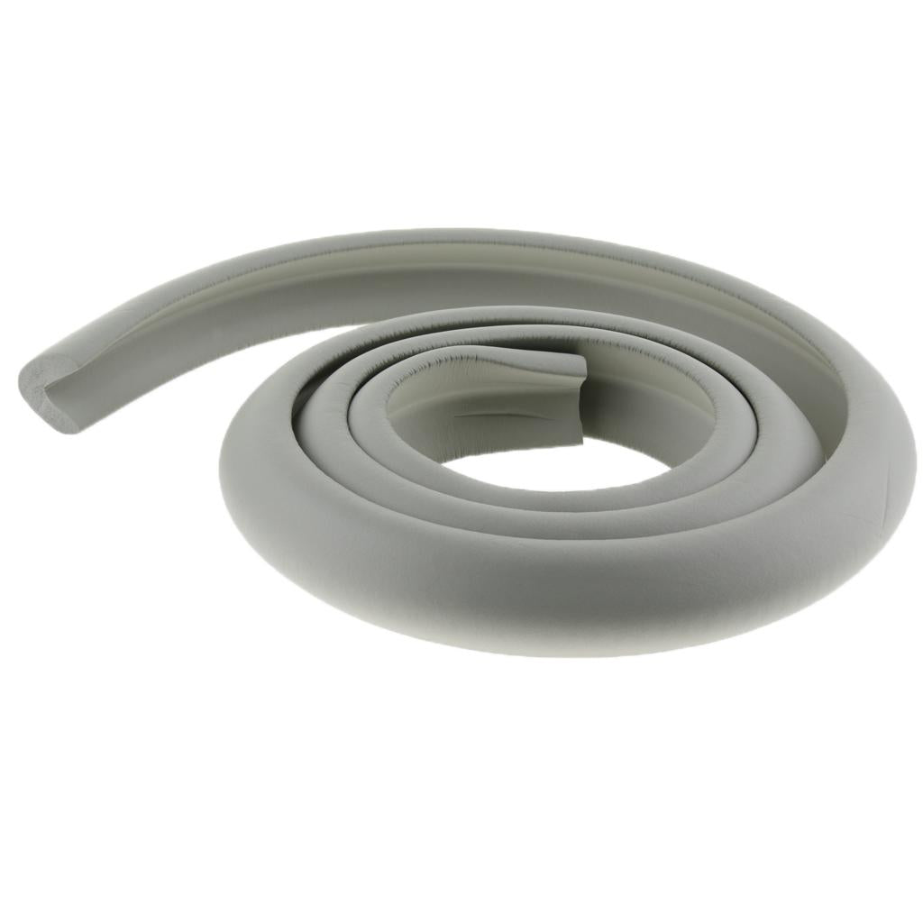 2M L Shape Rubber Strap Edge Guard Baby Safety Corner Protection Gray