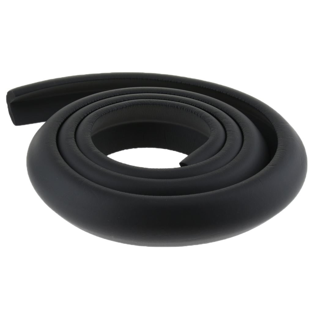 2M L Shape Rubber Strap Edge Guard Baby Safety Corner Protection Black