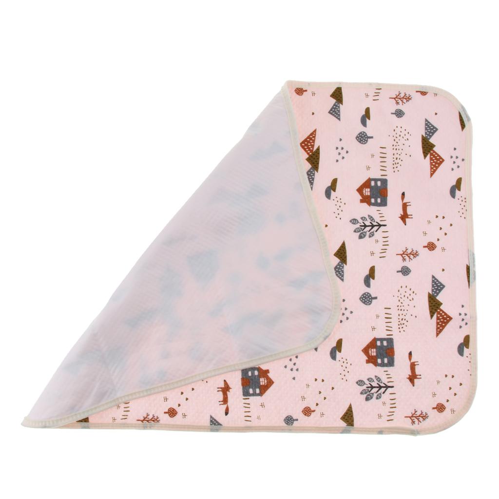 Baby Urine Bed Mat Diaper Travel Home Cover Burp Changing Pads Pink House