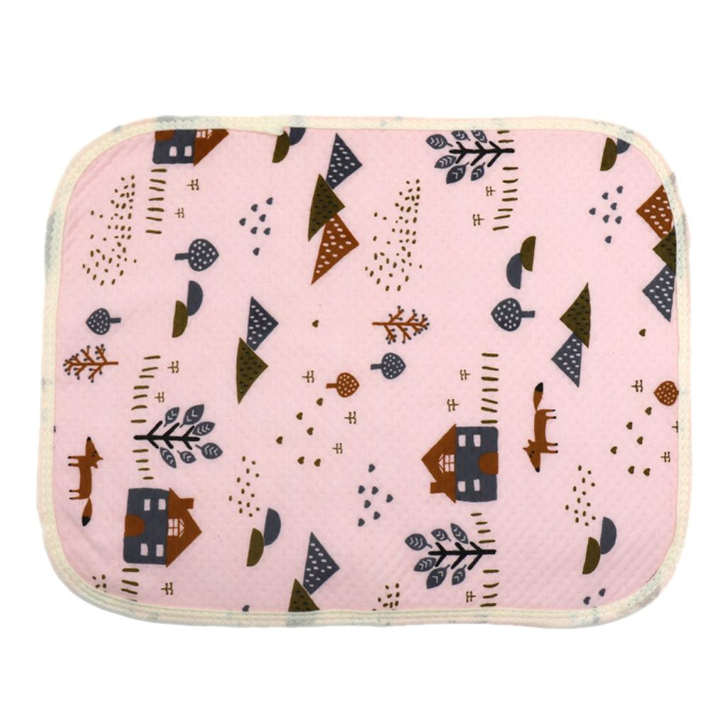 Baby Urine Bed Mat Diaper Travel Home Cover Burp Changing Pads Pink House