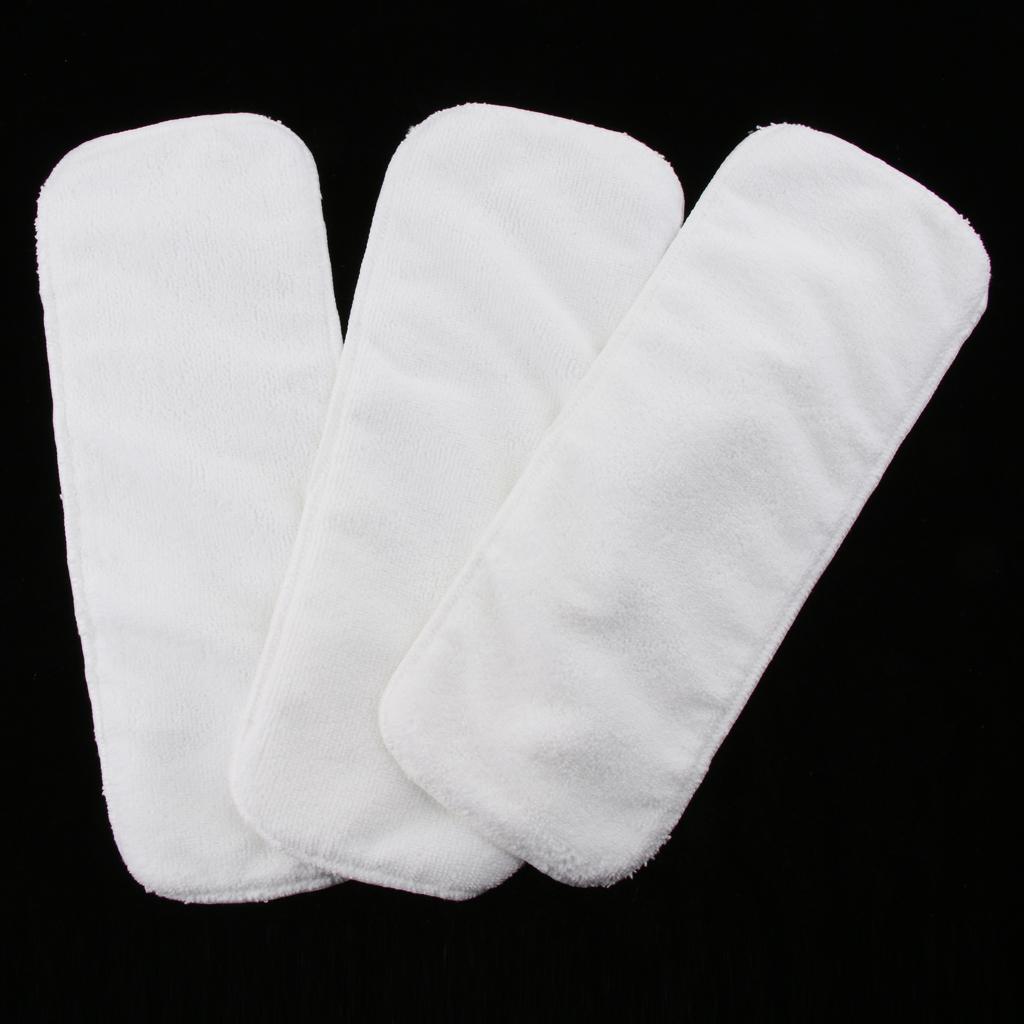 Bamboo Fiber Insert Liners Reusable for Cloth Diaper Changing Pad 3Pcs